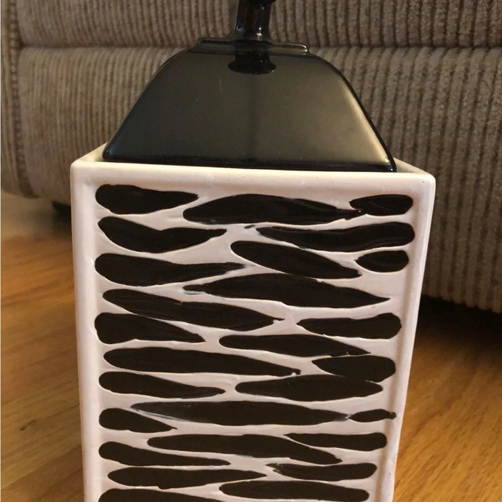 Black & White Decorative Ceramic Canister